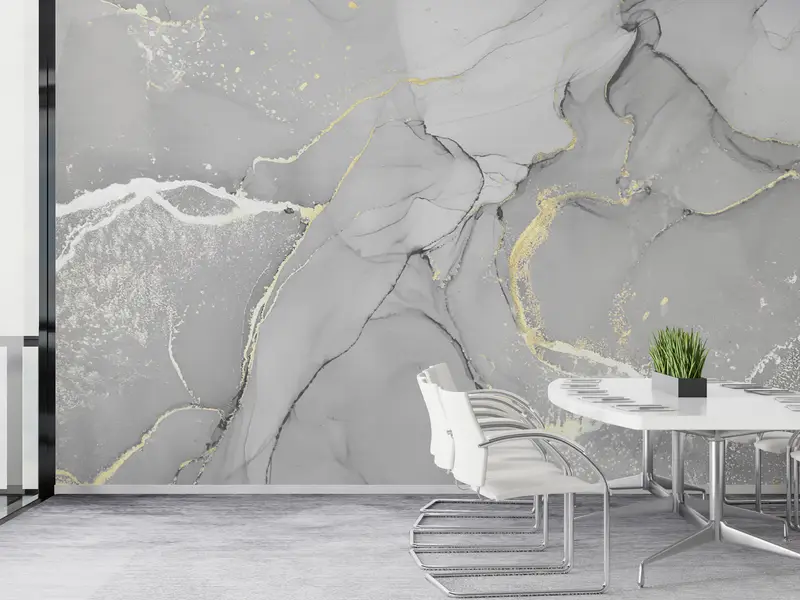 3d Wall Paper, Modern Wall Decor, Wall Paper Peel and Stick, , Gray And Gold Wallpaper, Custom Wall Paper, Luxury Marble Mural, - 7