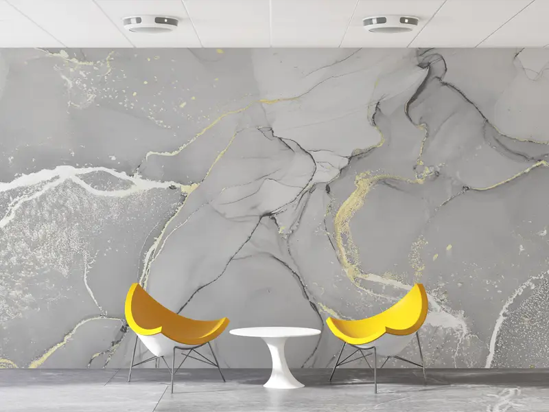 3d Wall Paper, Modern Wall Decor, Wall Paper Peel and Stick, , Gray And Gold Wallpaper, Custom Wall Paper, Luxury Marble Mural, - 4
