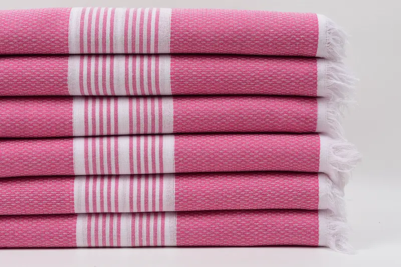 Embroidered Towel, Sand-resistant towel, Turkish Beach Towel Bulk, Turkish towel, Customized Towels, 70x40 Cotton Striped Towel, Beach Size Towel - 3