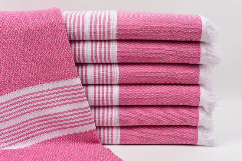 Embroidered Towel, Sand-resistant towel, Turkish Beach Towel Bulk, Turkish towel, Customized Towels, 70x40 Cotton Striped Towel, Beach Size Towel - 1