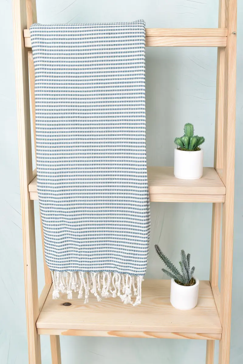 Lightweight towel, 70x40 Cotton Striped Towel, Antibacterial Turkish peshtemal towel, Gift For Her, Boyfriend Christmas Gift, Custom Towel - 8