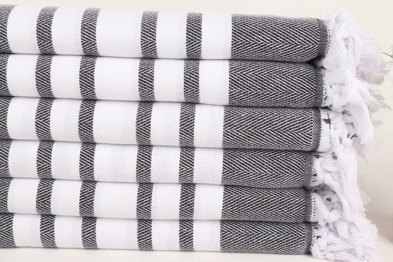 Bachelor Gift, 68x36 Cotton Chevron Towel, Turkish Towel USA, Fringed Turkish towel for poolside, Travel Towel, Housewarming Gift, Home Decor Gifts - 3