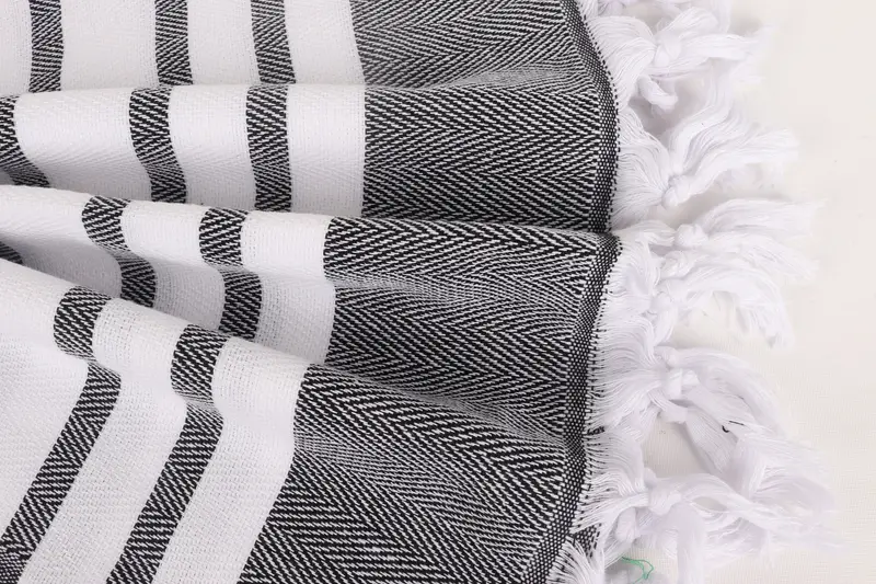 Bachelor Gift, 68x36 Cotton Chevron Towel, Turkish Towel USA, Fringed Turkish towel for poolside, Travel Towel, Housewarming Gift, Home Decor Gifts - 8