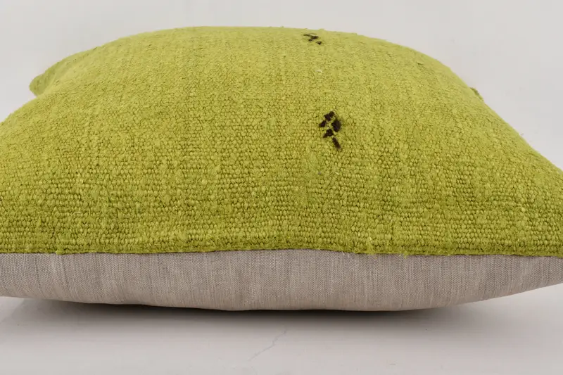 Kilim Pillow Cover, Pillow Sham, Kilim Cushion Sham, Gift Pillow, Morroccon Kilim Cushion Cushion Case, 24x24 Green Cushion Cover - 5