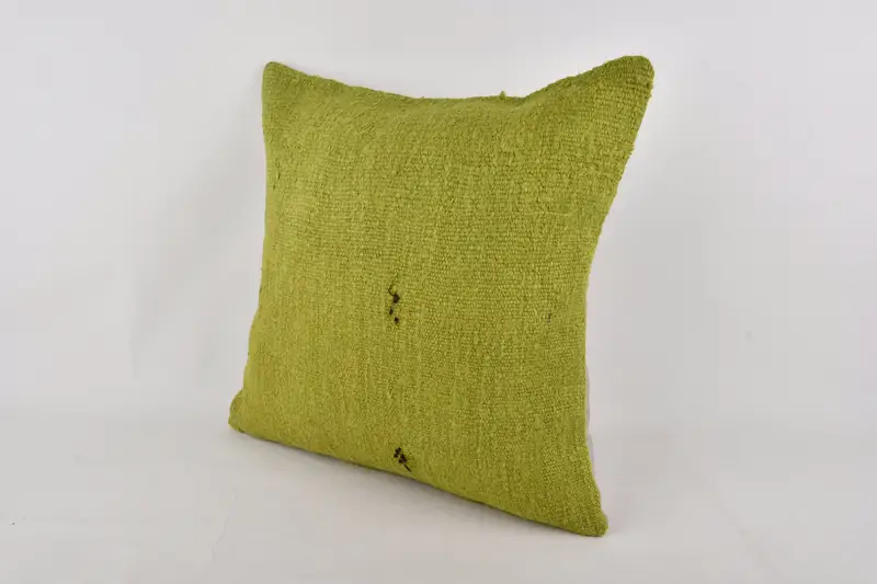 Kilim Pillow Cover, Pillow Sham, Kilim Cushion Sham, Gift Pillow, Morroccon Kilim Cushion Cushion Case, 24x24 Green Cushion Cover - 2