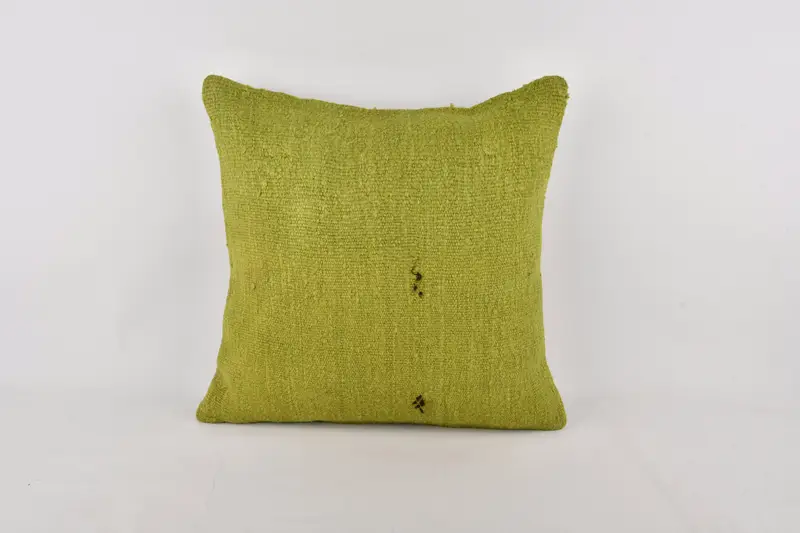 Kilim Pillow Cover, Pillow Sham, Kilim Cushion Sham, Gift Pillow, Morroccon Kilim Cushion Cushion Case, 24x24 Green Cushion Cover - 1