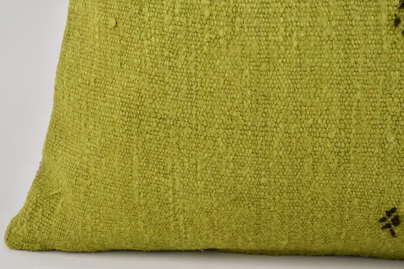 Kilim Pillow Cover, Pillow Sham, Kilim Cushion Sham, Gift Pillow, Morroccon Kilim Cushion Cushion Case, 24x24 Green Cushion Cover - 4