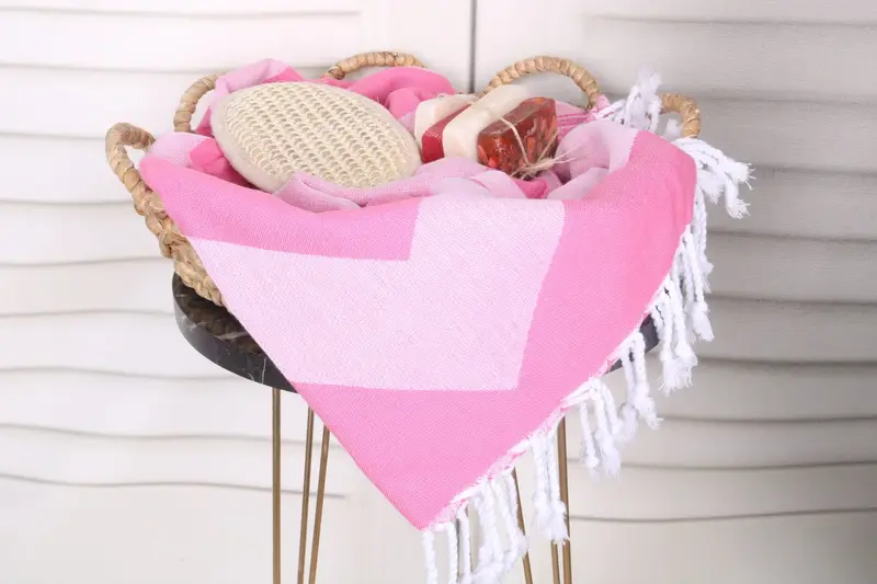 70x40 Cotton Zigzag Design Towel, Scarf Towel, Bridesmaid Gift Towel, Sand-resistant towel, Personalized Gifts, Kids Beach Towel, Personalised Gift - 3