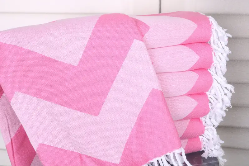 70x40 Cotton Zigzag Design Towel, Scarf Towel, Bridesmaid Gift Towel, Sand-resistant towel, Personalized Gifts, Kids Beach Towel, Personalised Gift - 2