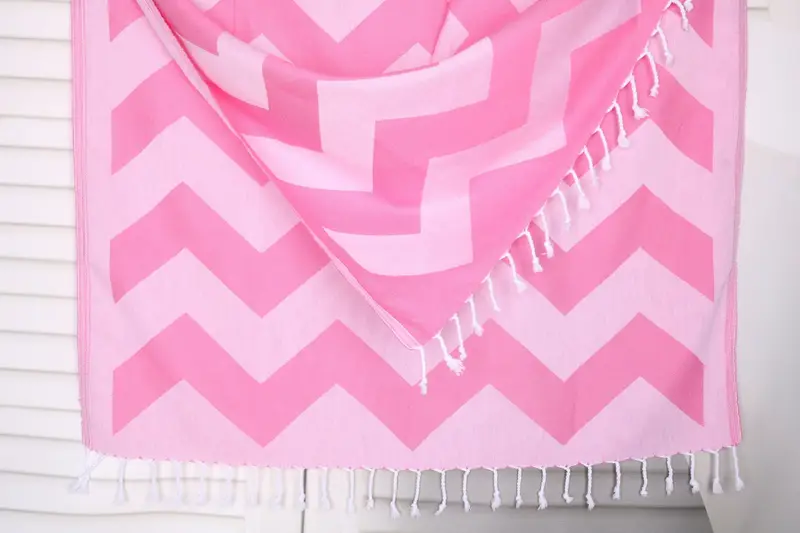 70x40 Cotton Zigzag Design Towel, Scarf Towel, Bridesmaid Gift Towel, Sand-resistant towel, Personalized Gifts, Kids Beach Towel, Personalised Gift - 1