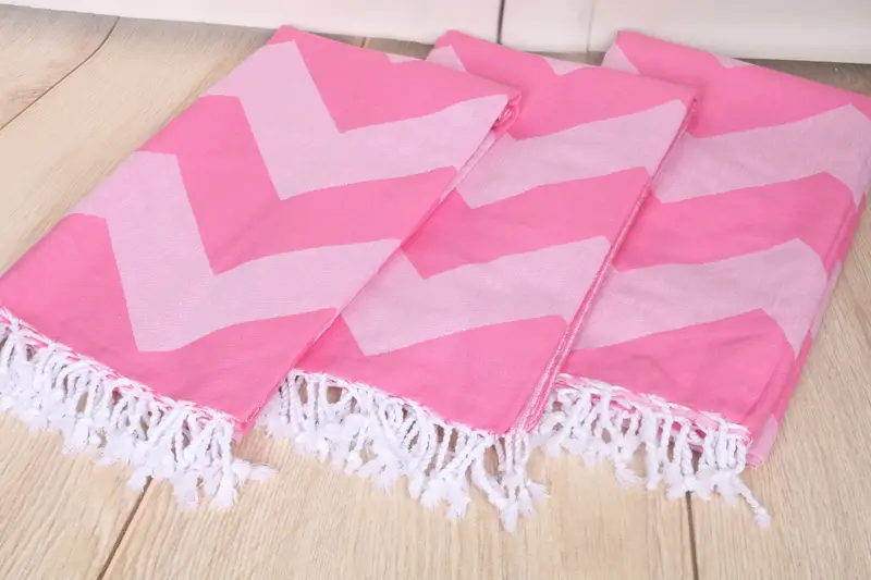 70x40 Cotton Zigzag Design Towel, Scarf Towel, Bridesmaid Gift Towel, Sand-resistant towel, Personalized Gifts, Kids Beach Towel, Personalised Gift - 7