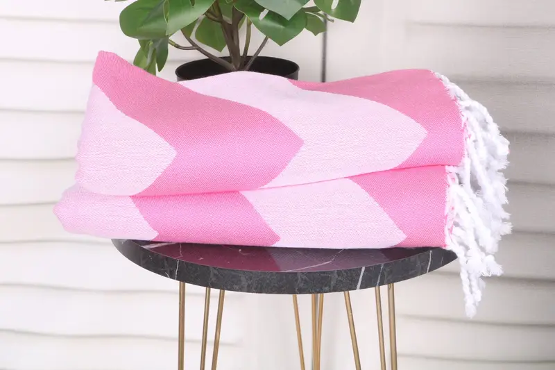 70x40 Cotton Zigzag Design Towel, Scarf Towel, Bridesmaid Gift Towel, Sand-resistant towel, Personalized Gifts, Kids Beach Towel, Personalised Gift - 4