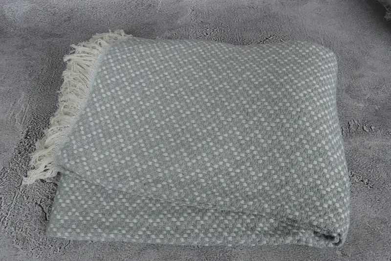 76x68 Cotton Herringbone Towel, Turkish Blanket, Custom Shower Curtain, Gift For Mom, Woven Throw Blanket, Family Gift Basket, Monogram Blanket - 6