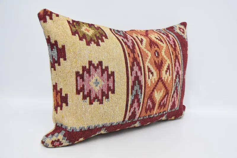 Turkish Pillow, Living Room Throw Cushion, Vintage Kilim Throw Pillow, 20x28 Red Pillow, Cotton Cushion, Custom Cushion, Gift Pillow, Pillow Sham - 3