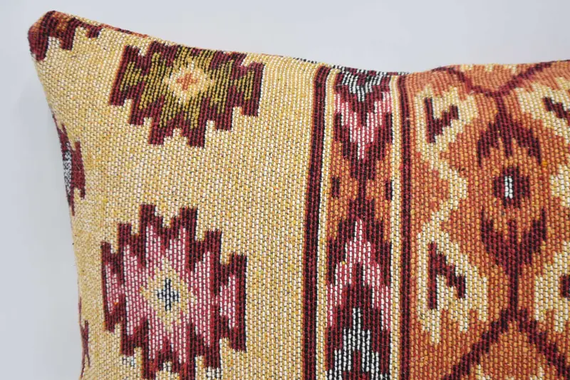 Turkish Pillow, Living Room Throw Cushion, Vintage Kilim Throw Pillow, 20x28 Red Pillow, Cotton Cushion, Custom Cushion, Gift Pillow, Pillow Sham - 2