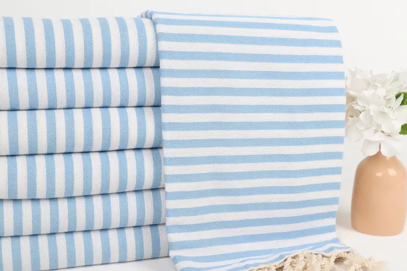 Wedding Hand Made Gift, 70x40 Cotton Striped Towel, Travel towel, Beach towel, Bachelorette Party Gifts Bridesmaids, Bridesmaid Gifts Personalized - 2