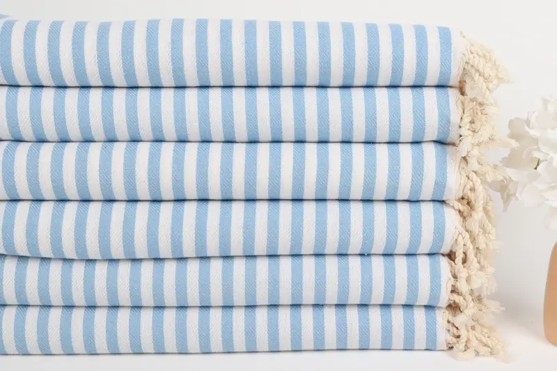 Wedding Hand Made Gift, 70x40 Cotton Striped Towel, Travel towel, Beach towel, Bachelorette Party Gifts Bridesmaids, Bridesmaid Gifts Personalized - 3