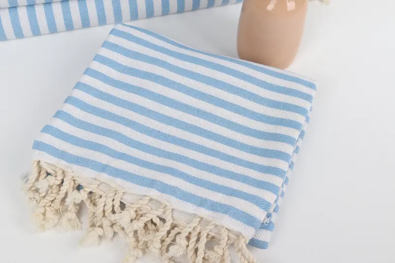 Wedding Hand Made Gift, 70x40 Cotton Striped Towel, Travel towel, Beach towel, Bachelorette Party Gifts Bridesmaids, Bridesmaid Gifts Personalized - 5