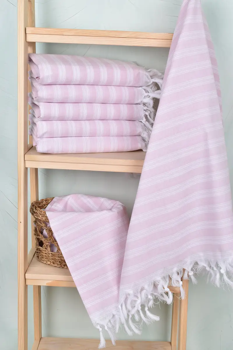 Personalized Towel, Christmas Gift, Absorbent Turkish towel, 70x40 Cotton Striped Towel, Bachelorette Party Gifts Bridesmaids, Guest Towel - 3