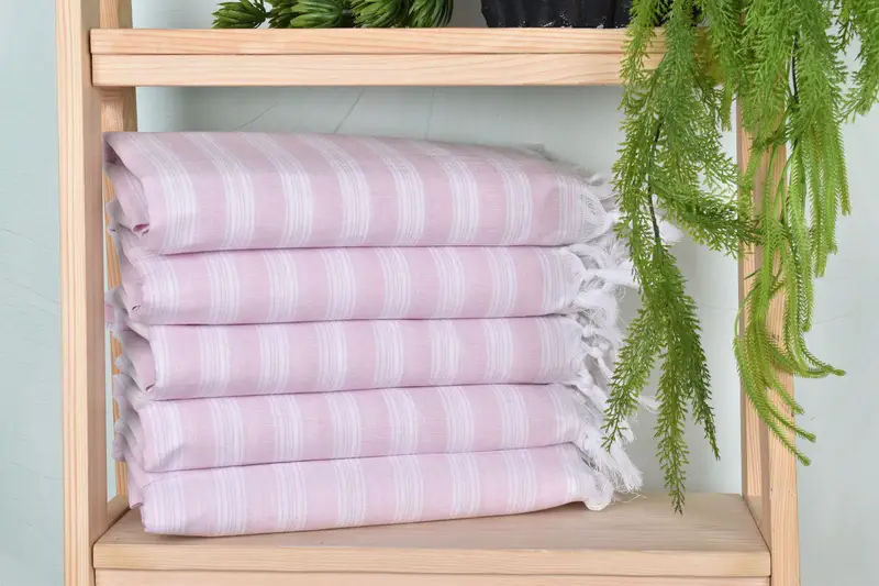Personalized Towel, Christmas Gift, Absorbent Turkish towel, 70x40 Cotton Striped Towel, Bachelorette Party Gifts Bridesmaids, Guest Towel - 1