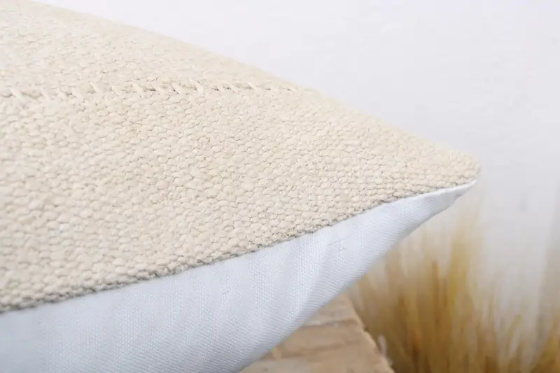 Turkish Bench Cushion Case, Kilim Pillow Cover, Pillow, 20x20 Beige Cushion, Boho Pillow, Pillow for Couch, Pattern Throw Cushion Cover - 6