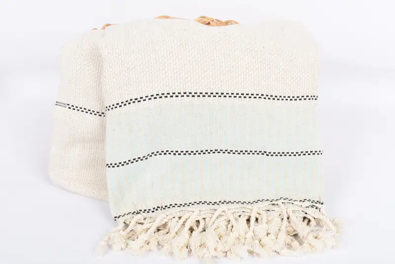 Turkish Towel Beach Blanket, Gift For Coworker, Personalized Gifts, Boho Throw Blankets, Wedding Favors, Organic Throw, 104x96 Cotton Striped Towel - 5