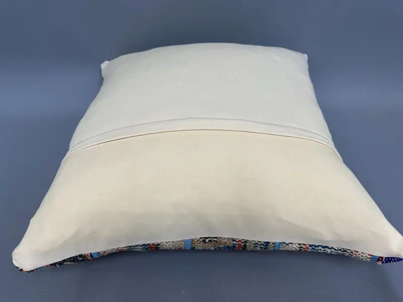Boho Chic Pillow, Ethnical Kilim Rug Pillow, Cushion Cover, Vintage Pillow, 24x24 Beige Pillow Case, Boho Chic Cushion Cover, Boho Pillow Sham Cover - 7
