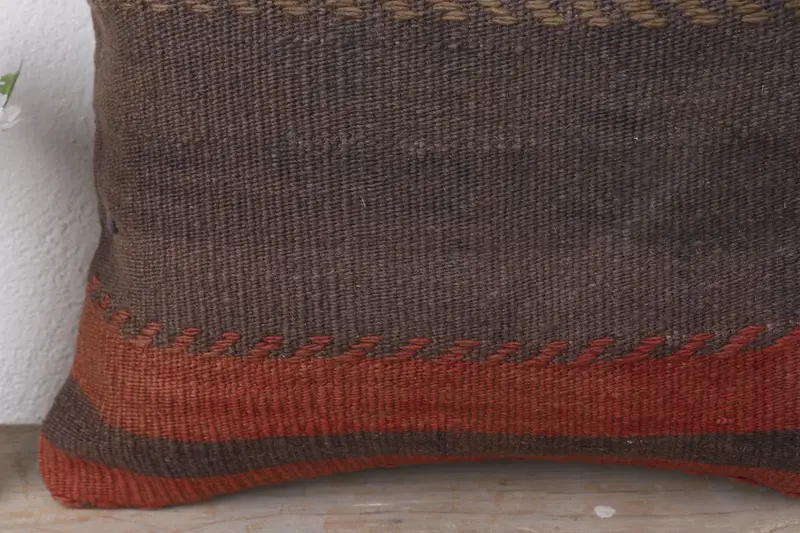 Pillow, Antique Pillows, Handmade Kilim Cushion, 16x16 Red Pillow, Turkish Rugs Pillow Sham, Toss Pillow Case, Pillow for Sofa - 3