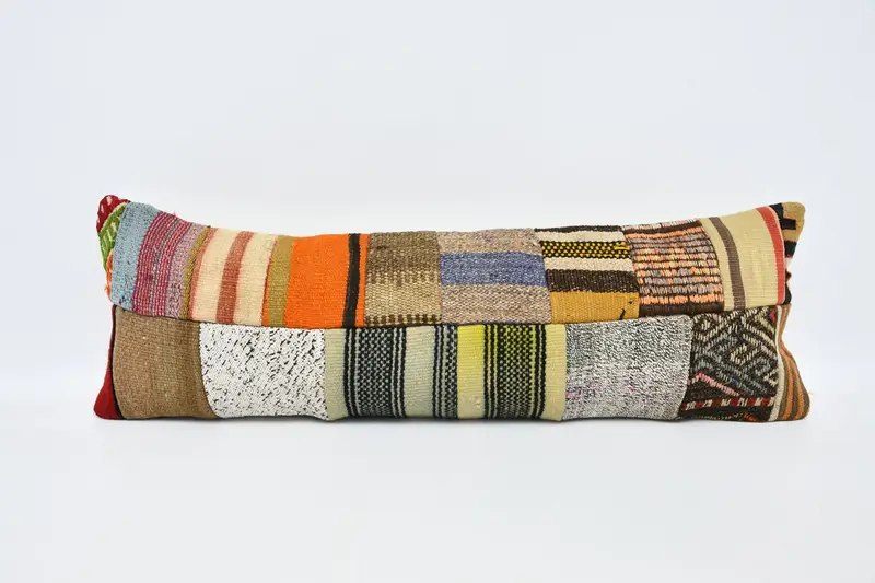 Kilim Cushion Sham, 12x36 Beige Pillow Sham, Kilim Pillow, Comfy Throw Pillow, Cushion, Kilim Pillow Cover, One Of A Kind Pillow Sham - 1