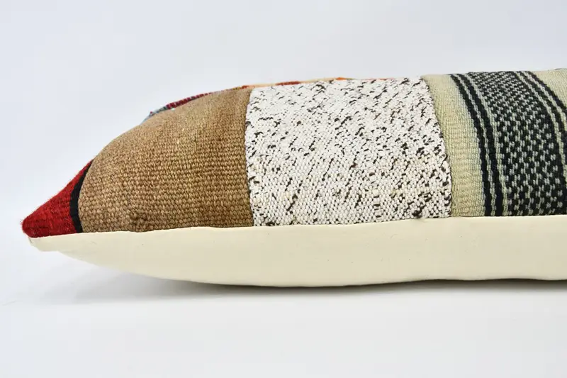 Kilim Cushion Sham, 12x36 Beige Pillow Sham, Kilim Pillow, Comfy Throw Pillow, Cushion, Kilim Pillow Cover, One Of A Kind Pillow Sham - 5