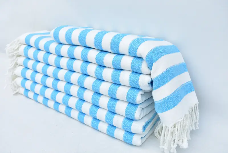 Christmas Gift, Turkish hand towel, 70x36 Cotton Striped Towel, Soft organic Turkish peshtemal for luxury spa use, Summer Gift, Bridal Shower Favors - 2