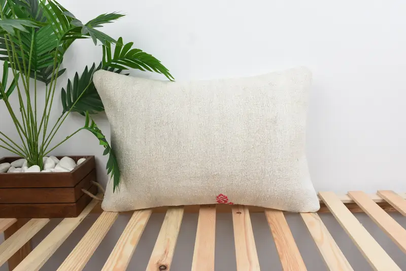 Interior Designer Pillow, Turkish Kilim Pillow, 16x24 White Pillow Case, Christmas Pillow Case, Pillow Case, Handmade Kilim Cushion - 1