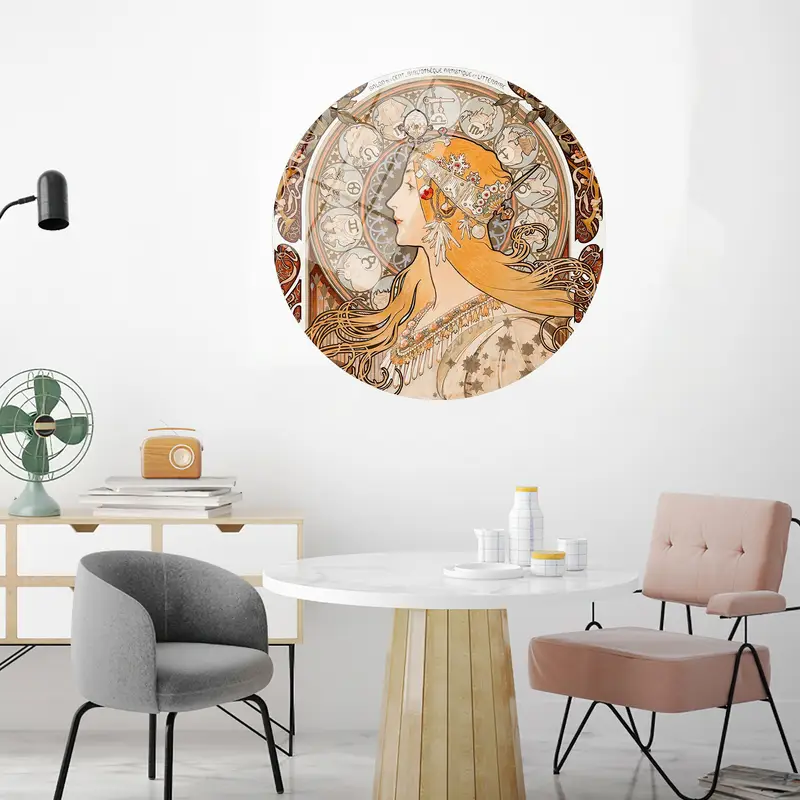 Elegant Abstract Woman Drawing Printed Canvas Art