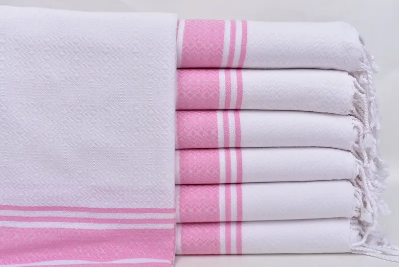 Custom Towel, Beach towel, Towel With Name, Welcome Wedding Gift, Quick-dry peshtemal, Embroidered Beach Towel, 70x40 Cotton Striped Towel - 1