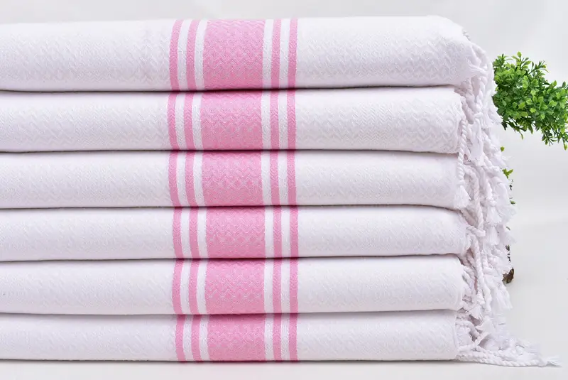 Custom Towel, Beach towel, Towel With Name, Welcome Wedding Gift, Quick-dry peshtemal, Embroidered Beach Towel, 70x40 Cotton Striped Towel - 3