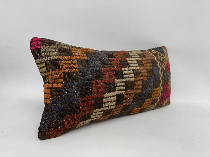 Pillow for Sofa, 12x24 Red Cushion Cover, Nomadic Cushion Case, Cushion, Vintage Kilim Throw Pillow, Outdoor Pillow Case, Throw Kilim Pillow - 3