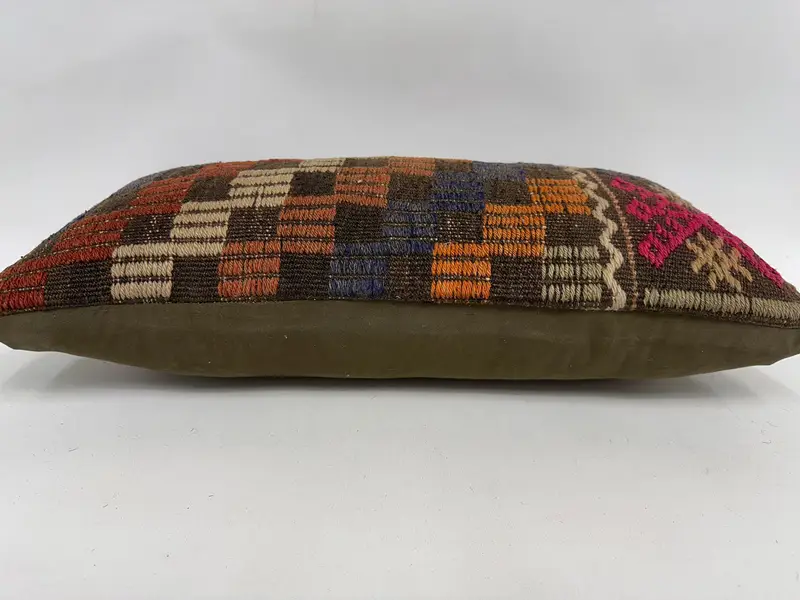 Pillow for Sofa, 12x24 Red Cushion Cover, Nomadic Cushion Case, Cushion, Vintage Kilim Throw Pillow, Outdoor Pillow Case, Throw Kilim Pillow - 5