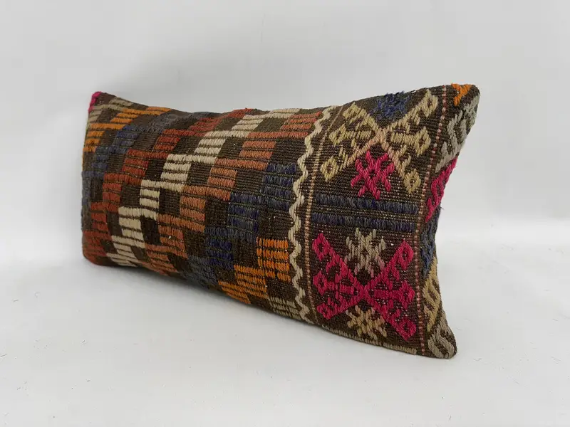 Pillow for Sofa, 12x24 Red Cushion Cover, Nomadic Cushion Case, Cushion, Vintage Kilim Throw Pillow, Outdoor Pillow Case, Throw Kilim Pillow - 4
