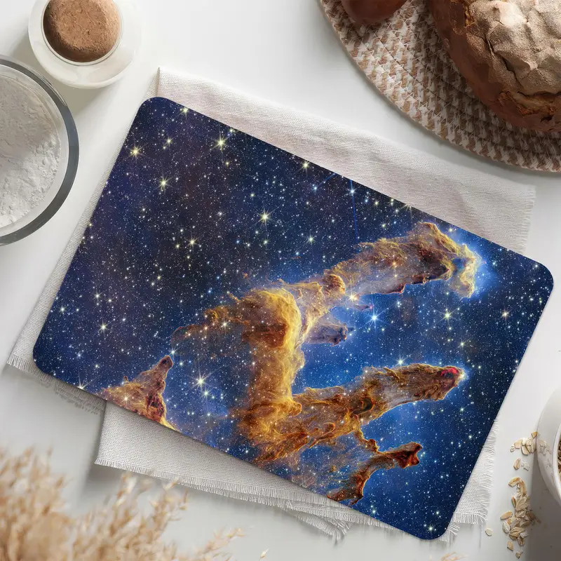Celestial Glass Cutting Board: NASA-Inspired Kitchen Elegance