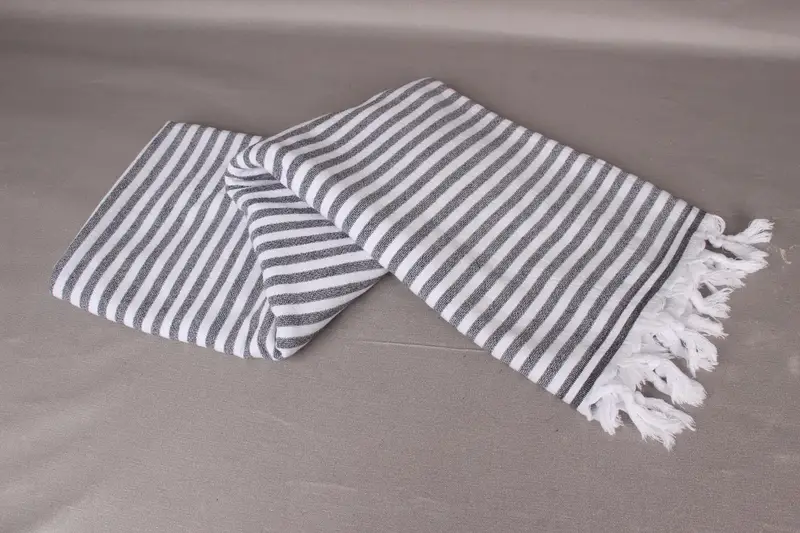 Wedding Anniversary Gift, Cotton towel, Gift For Boyfriend, Turkish hand towel, 70x36 Cotton Terry Striped Towel, Pool Towels, Quick-Dry Beach Towel - 6