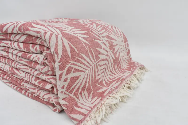 Woven Blanket, Bridesmaid Gifts, Thanksgiving Tablecloth, 100x80 Cotton Floral Patterned Towel, House Warming Gift, Turkish Bedspread, Throw Blanket - 2