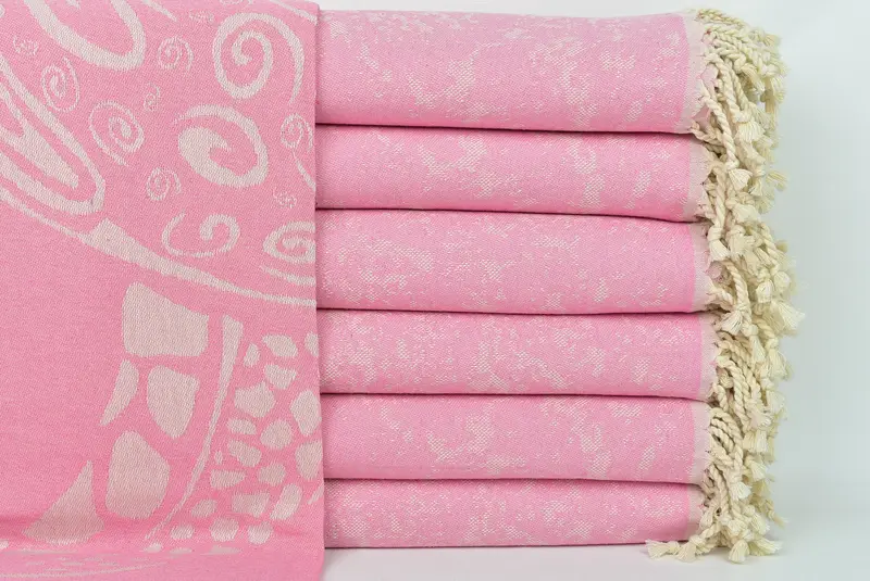 70x40 Cotton Turtle Design Towel, Housewarming Gift, Monogram Turkish Bath Towel, Bridal Gifts, Monogram Beach Towel, Hammam towel, Holiday Towel - 3