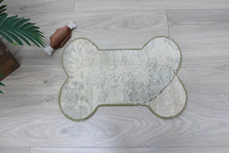 Mantel individual de lana redondo beige y gris bohemio, mantel individual de patrón tradicional