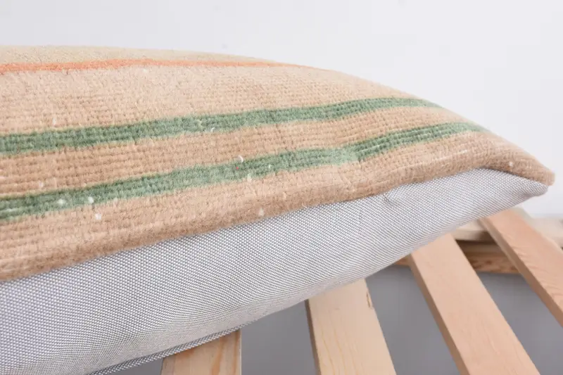 Designer Throw Cushion, Pillow, Handmade Kilim Cushion, Kilim Cushion Sham, 12x24 Beige Pillow, Kilim Pillow Cover, Christmas Pillow Case - 7