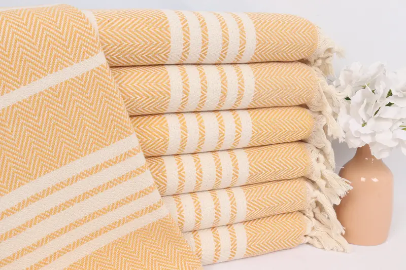 Mustard Cotton Dish Towel Personalized Kitchen Towel, 20x40 Inches