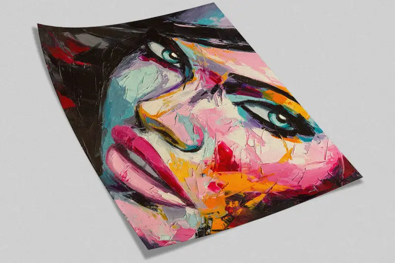 Modern Wall Painting, Abstract Woman Painting Wallpaper, Pink Wall Painting, Wall Decorations, Woman Portrait Wall Mural, Layered Paper Art, - 8