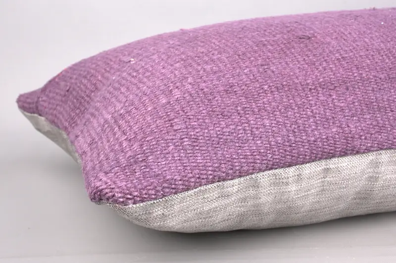 Seat Pillow Cover, Interior Designer Pillow, Antique Pillows, Cushion, Muted Cushion, Hippie Throw Pillow, Boho Pillow, 16x48 Purple Pillow Sham - 6