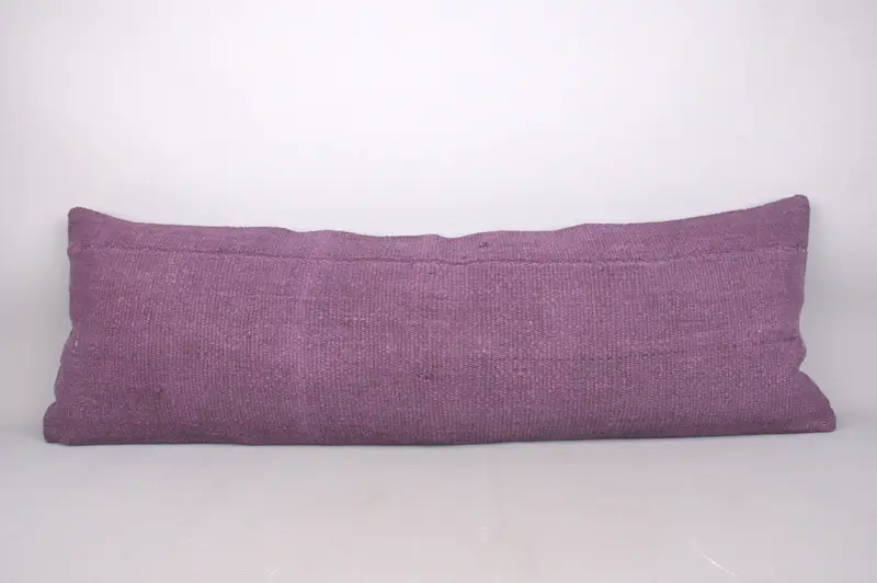 Seat Pillow Cover, Interior Designer Pillow, Antique Pillows, Cushion, Muted Cushion, Hippie Throw Pillow, Boho Pillow, 16x48 Purple Pillow Sham - 4