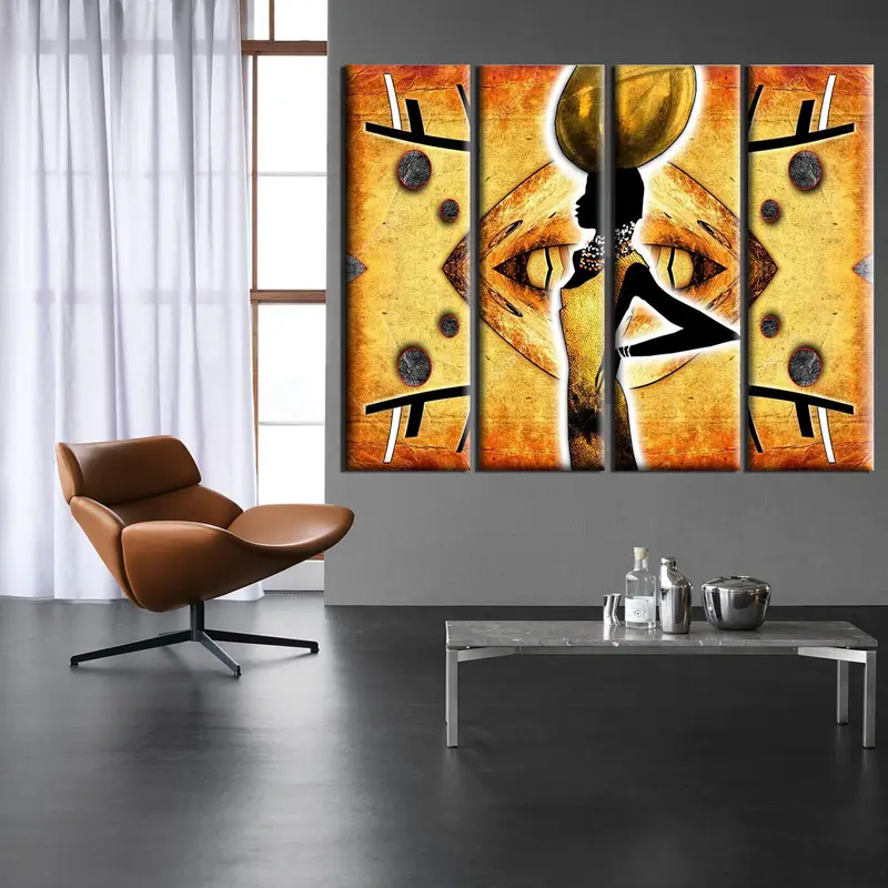 African Canvas Art, Ethnic Canvas, African Wall Art, South African Art, Large Canvas Print, Modern African Art, Wall Art Canvas, African Art - 4