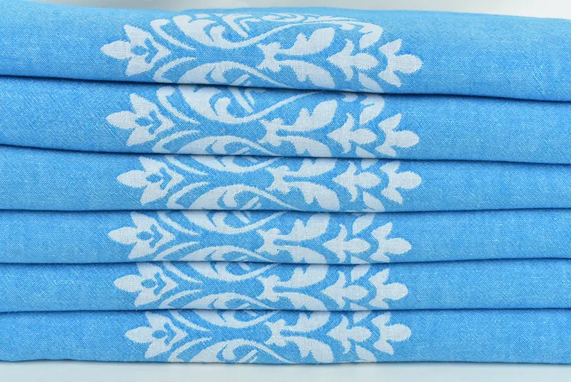 Throw Blanket Couch, 96x76 Cotton Baroque Towel, Decorative Blanket, Bridal Shower Gift, Wedding Day Gift For Bride, Custom Shower Curtain - 4